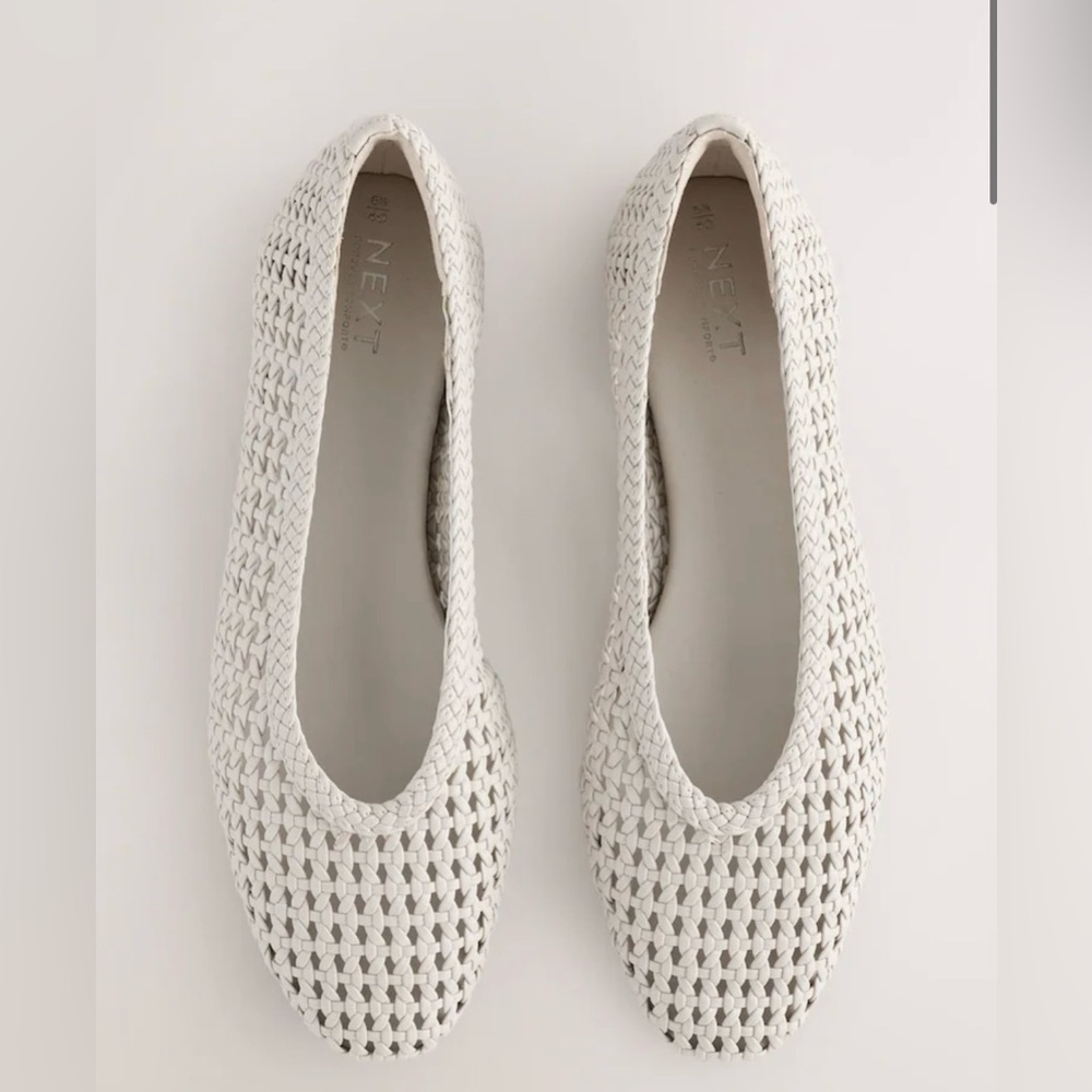 Next Women's White Woven Flats